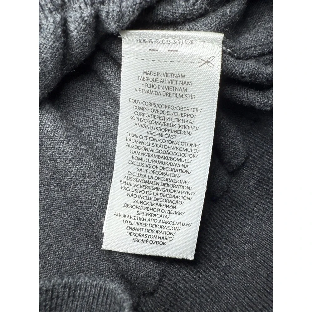 Ralph Lauren V Neck Sweatershirt Mens XL Dark Gray Pima Cotton